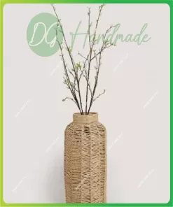 Dây giấy tự nhiên đan bình hoa